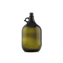 BOUTEILLE D'HUILE Verre teinte avec Bouchon mécanique, 5 litres, 18 x 18 x 35 cm