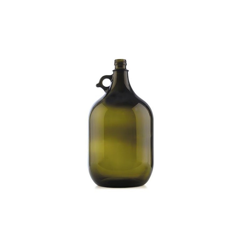 BOUTEILLE D'HUILE Verre teinte avec Bouchon mécanique, 5 litres, 18 x 18 x 35 cm