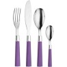 Lot de 24 couverts en cuir couleur violette PINTINOX