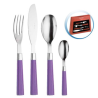 Lot de 24 couverts en cuir couleur violette PINTINOX