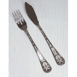 Couverts de poisson 26 pièces + Plateux service en inox 18/10