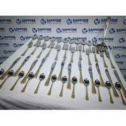 Ensemble de 48 pièces + Louche, Vaisselle en acier inoxydable 18/10 de qualité alimentaire
