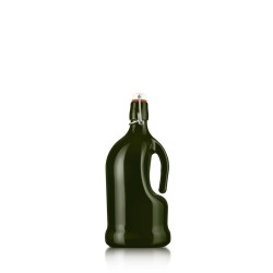 BOUTEILLE D'HUILE Verre teinte avec Bouchon mécanique, 5 litres, 18 x 18 x 35 cm