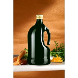 BOUTEILLE D'HUILE Verre teinte avec Bouchon mécanique, 1 litres, 27 X 11 cm