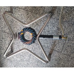 SANSONE RECHAUD A GAZ DE 140 TROUS AVEC SUPPORT INOX 18/10 ET ROBINET DE GAZ