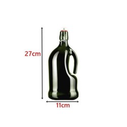 SANSONE CITERNE   50 LITRES POUR HUILE D'OLIVE  -EN INOX 18/10 AGRAFE MODEL + BOUTEILLE 1 LT EN VERRE