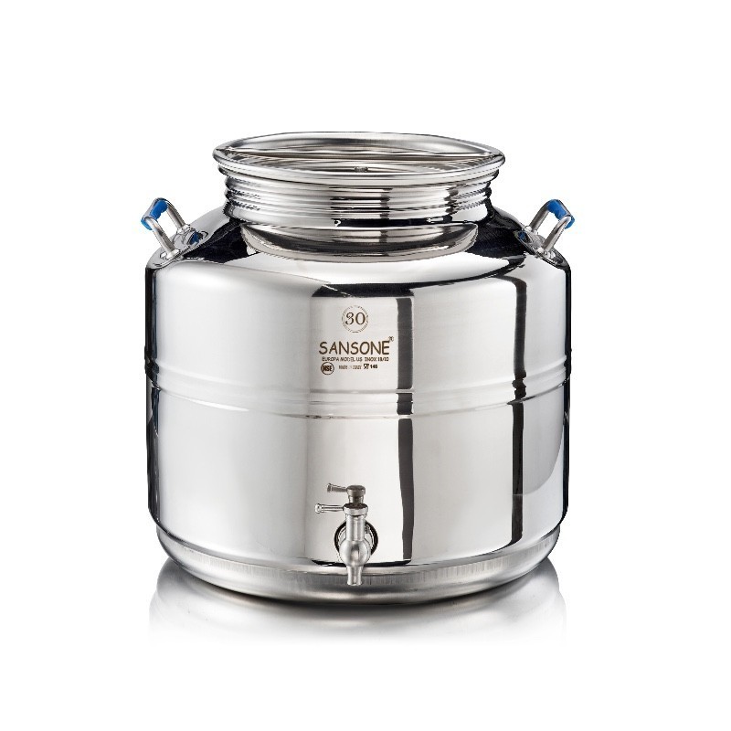 SANSONE CITERNE 30 LITRES POUR HUILE D'OLIVE-EN INOX 18/10 - EUROPA MODEL