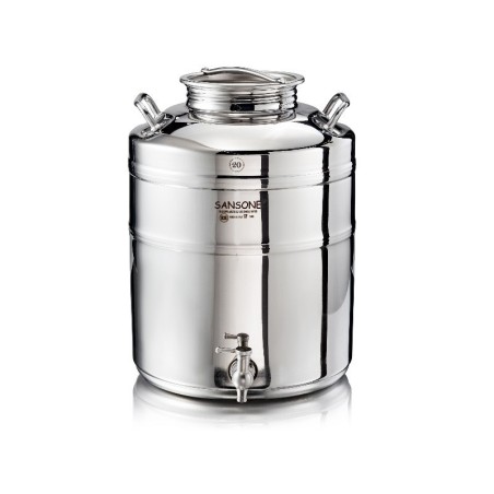 SANSONE CITERNE 20 LITRES POUR HUILE D'OLIVE -EN INOX 18/10 - EUROPA MODEL