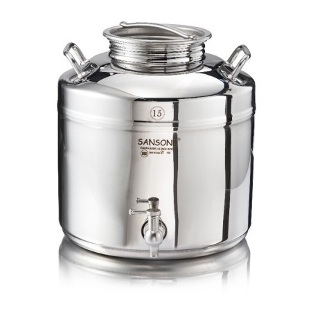 SANSONE CITERNE 15 LITRES POUR HUILE D'OLIVE-EN INOX 18/10 - EUROPA MODEL