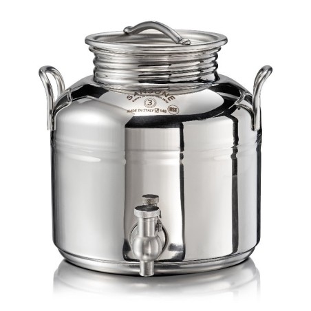 SANSONE CITERNE 3 LITRES POUR HUILE D'OLIVE-EN INOX 18/10 - EUROPA MODEL