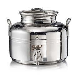 SANSONE CITERNE 5 LITRES POUR HUILE D'OLIVE-EN INOX 18/10 - EUROPA MODEL