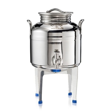 SANSONE CITERNE 3 LITRES POUR HUILE D'OLIVE-EN INOX 18/10 - EUROPA MODEL