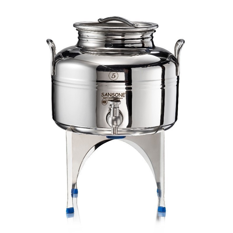 SANSONE CITERNE 5 LITRES POUR HUILE D'OLIVE  -EN INOX 18/10 - EUROPA MODEL