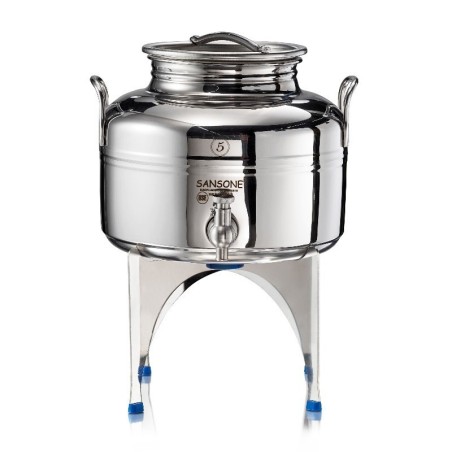 SANSONE CITERNE 5 LITRES POUR HUILE D'OLIVE  -EN INOX 18/10 - EUROPA MODEL