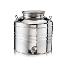 SANSONE CITERNE 30 LITRES POUR HUILE D'OLIVE-EN INOX 18/10 - AGRAFE MODEL