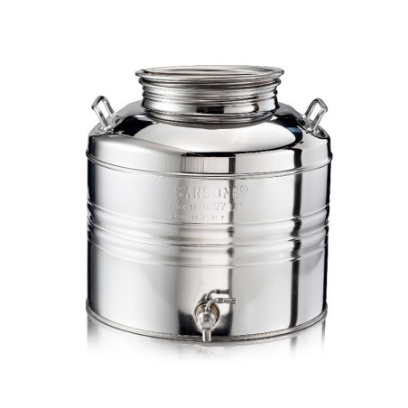 SANSONE CITERNE 30 LITRES POUR HUILE D'OLIVE-EN INOX 18/10 - AGRAFE MODEL
