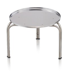 SUPPORT ROND AVEC 3 PIEDS EN INOX 18/10 POUR CITERNE 50 LITRES