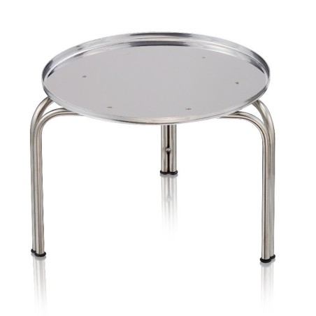 SUPPORT ROND AVEC 3 PIEDS EN INOX 18/10 POUR CITERNE 50 LITRES